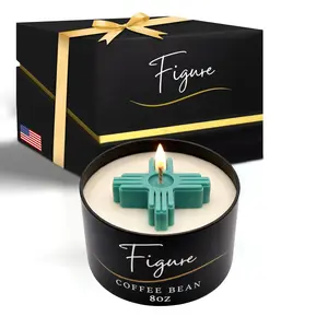 New Mexico Turquoise Zia Symbol Novelty Candle | 4 Scents | 55 Hour Burn Time