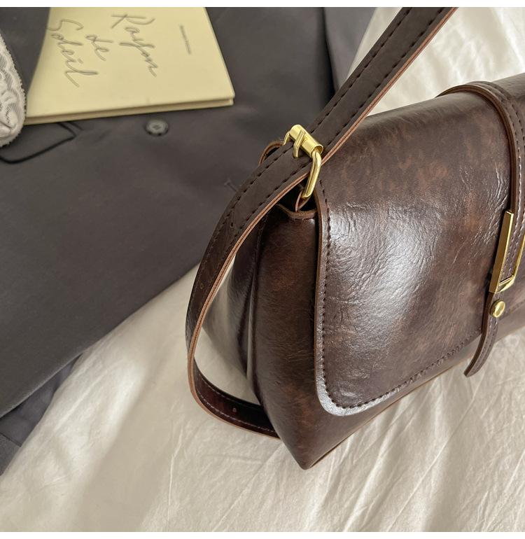 Vintage French Style Women’s Work Bag | Chic Commuter Shoulder & Crossbody Square Handbag | Elegant Minimalist Designer Purse | Versatile Everyday Fashion Bag