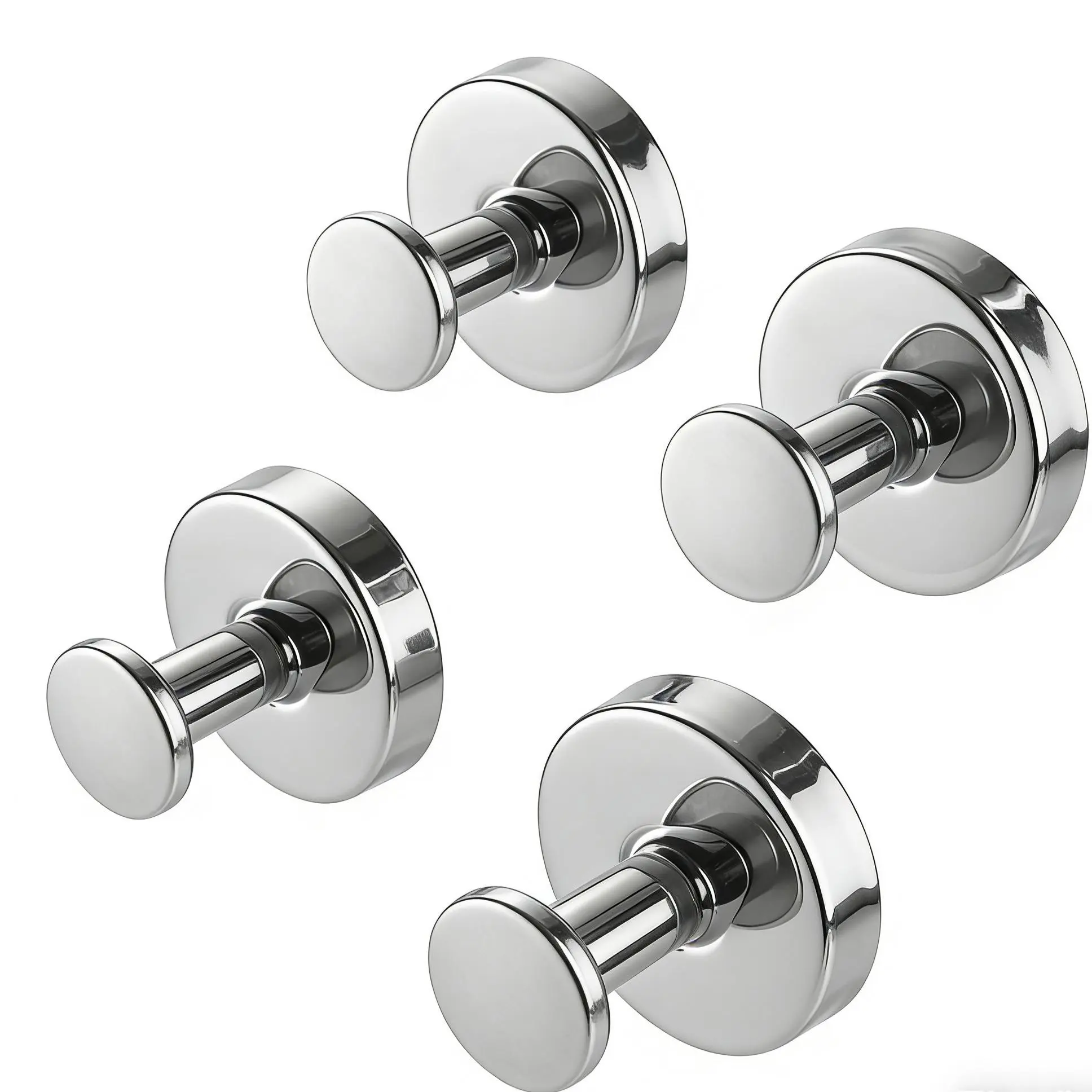 Waterproof Suction Cup Hooks 2-Pack - No Drill Bathroom Hardware, Shower Suction Cup Hanger for Towel, Robe - Bathroom Kitchen Door Organizer, Wall Storage Solution, Shower Hooks Suction Cup