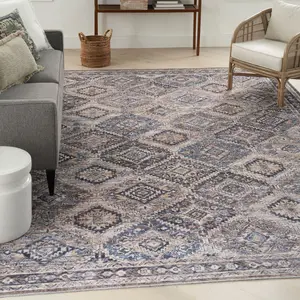 Nourison New Concept Vintage Distressed Persian Rug - Washable Indoor Non-Slip Flatweave Carpet for Living Room Decor, Ethnic, Durable, Grippy Area Rug, Ethnic Area Rugs