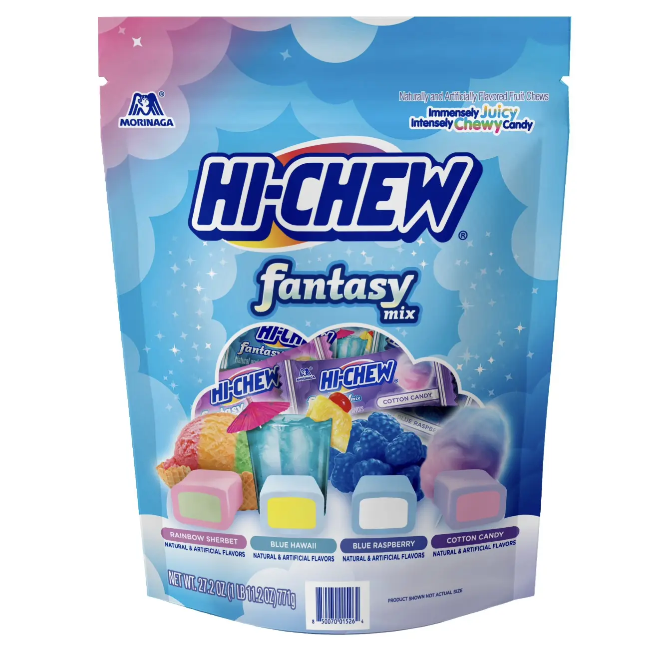 27 oz BAG! - HI-CHEW Fantasy Mix Variety Pack Chewy Candy Snack, 27.2 oz.