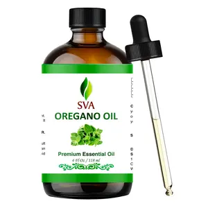 SVA Oregano Essential Oil – 4 Fl Oz – 100% Natural Oregano Oil - for Diffuser, Hair Care, Face, Skin Care, Aromatherapy, Scalp and Body Massage, Soap and Candle Making – with Dropper