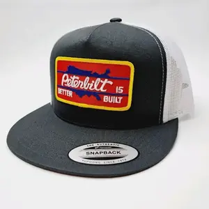 Peterbilt Embroidered Patch Trucker Hat, Flat Bill Mesh Snapback Cap, Semi Truck Driver Hat, Big Rig Trucker Cap, Diesel Rig Hat, Adjustable Richardson Style Hat, CDL Driver Gift, Trucking Lifestyle Cap, Heavy Duty Work Hat