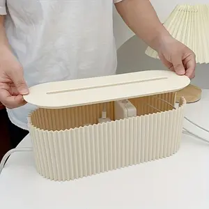 Lid storage box, desktop finishing box decoration, occlusion hub, cable box, room and living room storage storage box