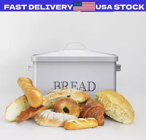Metal Bread Box - Countertop Space-Saving, Extra Large, High Capacity Bread Bin
