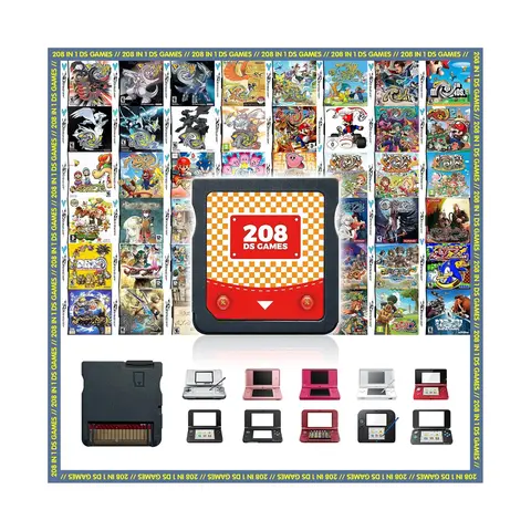 208 in 1 Super Combo Retro Game Cartridge for NDS NDSL NDSi 3DS 2DS - Multi Game Collection