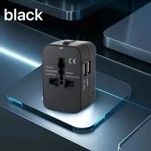 Global Universal Power Adapter, Us/eu/uk/au Plugs, 2 USB Ports, Travel Charger for Phone/tablet, Electronic Devices, Ideal for Home, Office, Gifts