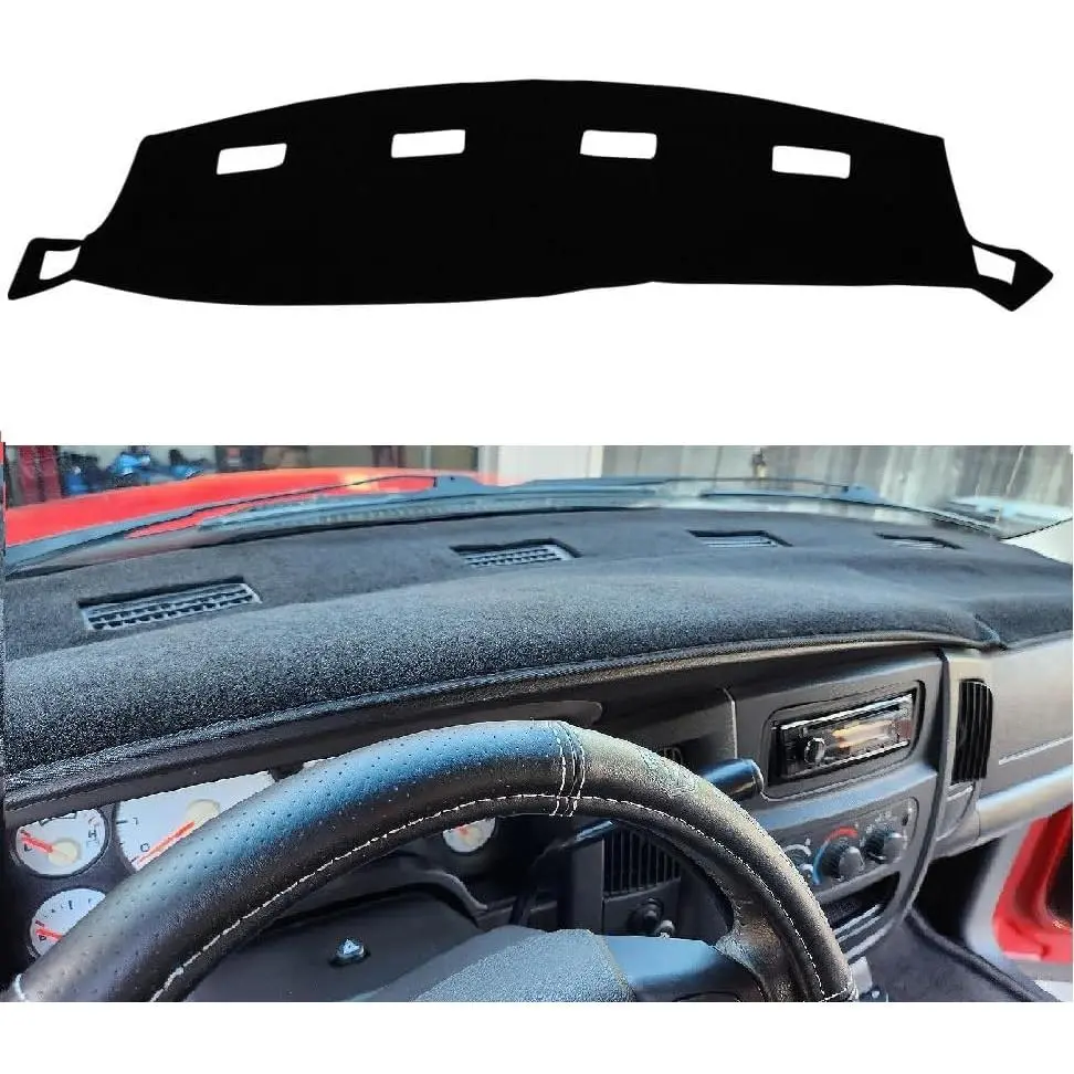 KDO  Black Dashboard Cover Dash Cover Mat Compatible with 2002-2005 Dodge Ram 1500,2003-2005 2500/3500(Ram 02-05)