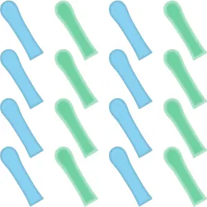 16 Pcs Ear Spoon Tips Ear Cleaner Replacement Tips Ear Cleaner Tips Ear Replacement Pick Ear Wax Removal Replacement Accessories Set for Adults Ear Wax Removal(Oval,Blue, Green)