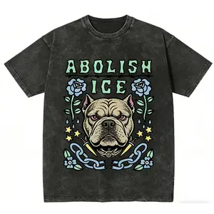 Retro Washed Bulldog Graphic T Shirt Trendy Y2K Grunge Streetwear
