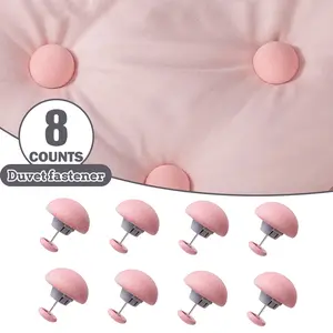 8 Counts Duvet Clips, Quilt Fixing Double Sided Pin Fasteners, Non Slip Cotton Wrapped, Quick Install, Multi-use for Beddings