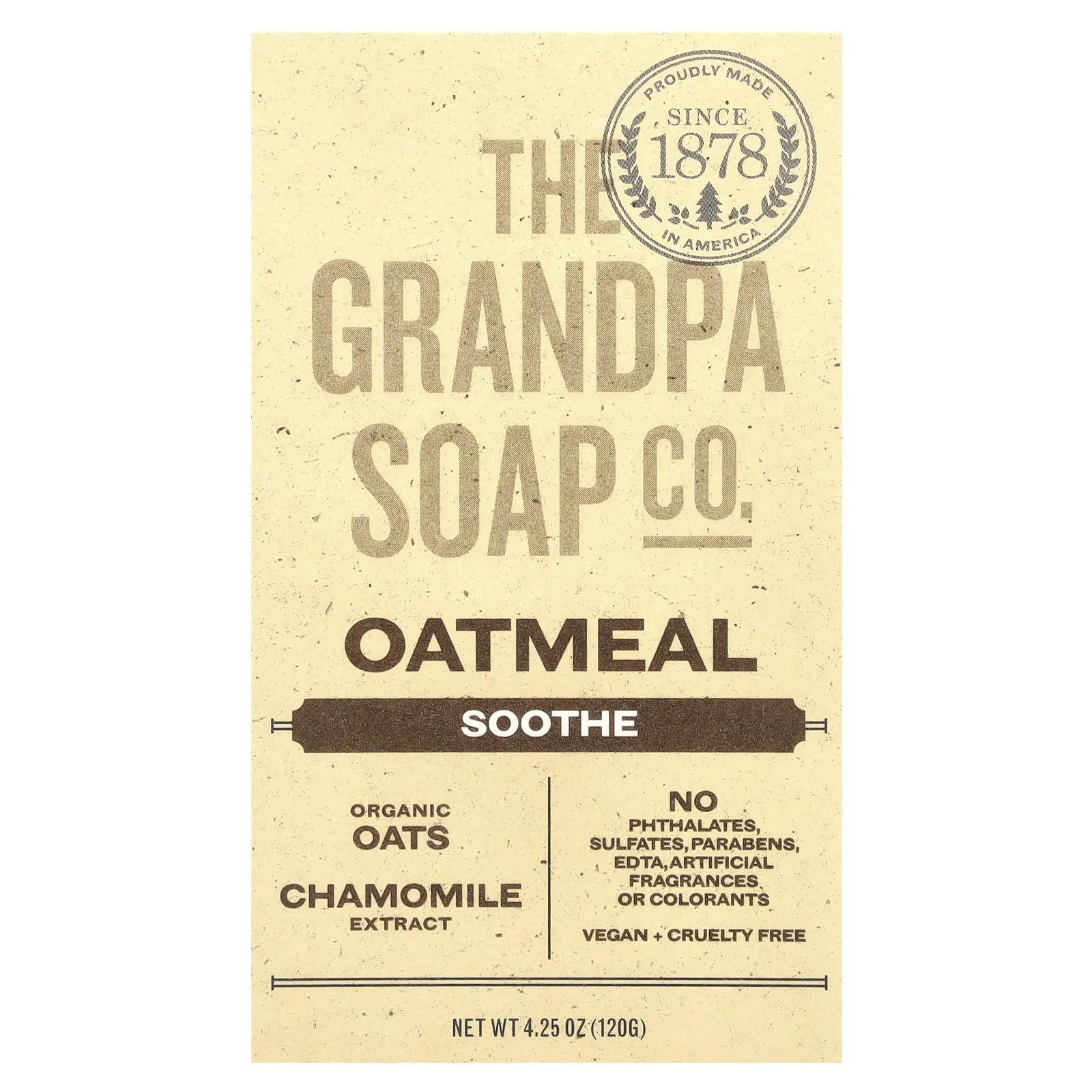 The Grandpa Soap Co. Face & Body Bar Soap, Oatmeal, 4.25 oz (120 g) The Grandpa Soap Co. Face & Body Bar Soap, Oatmeal, 4.25 oz (120 g)