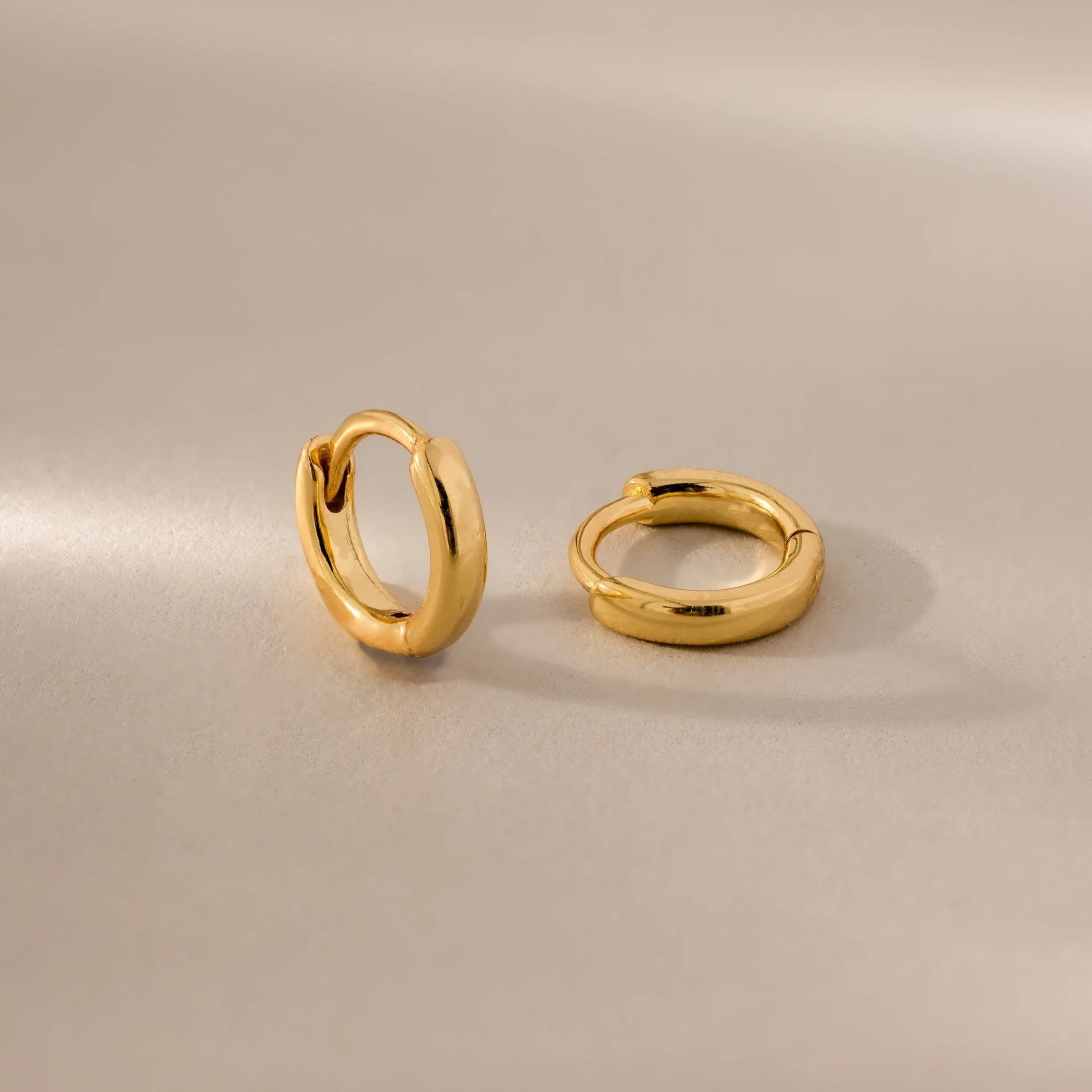 6mm Dainty Huggies by Caitlyn Minimalist - Tiny Gold Cartilage Hoops - Mini Stacking Earrings - Everyday Jewelry - Gift for Her