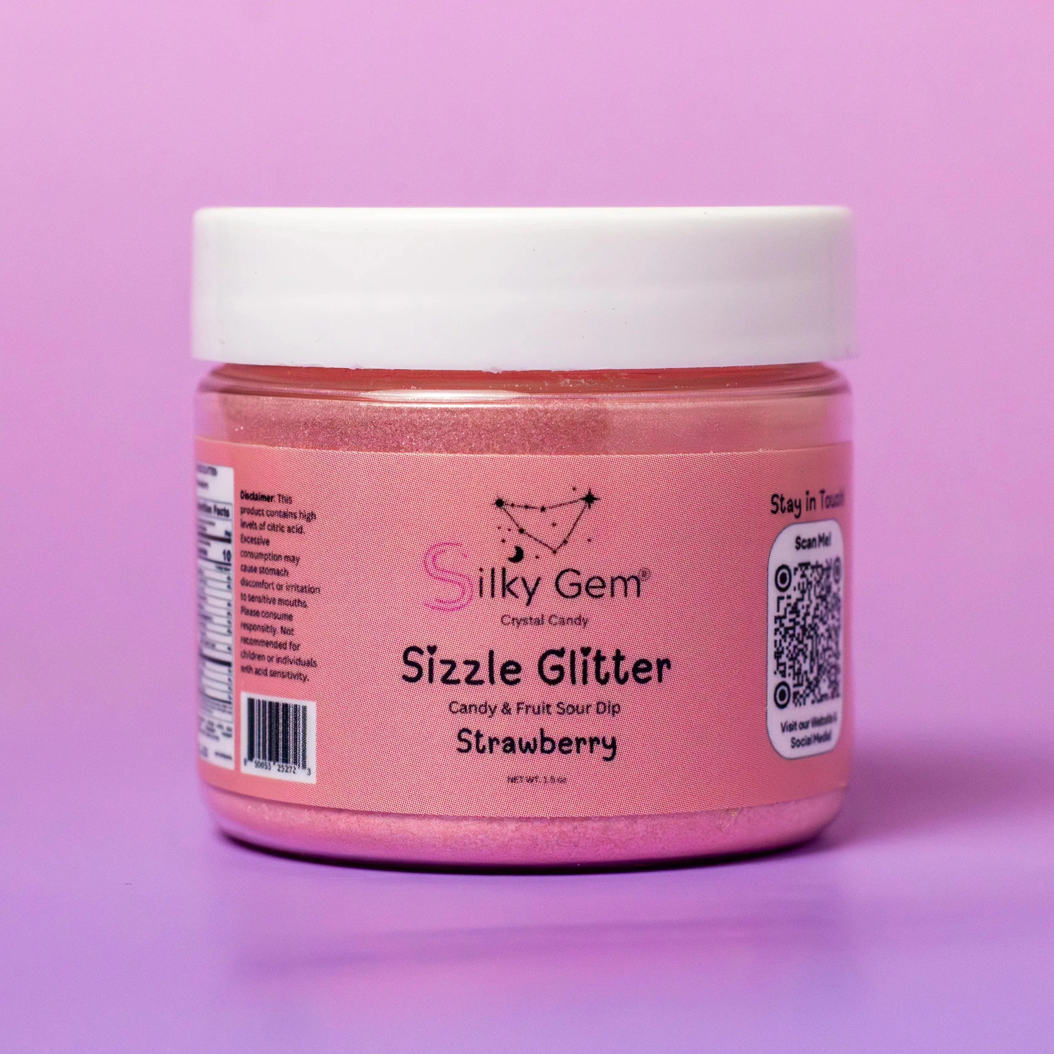 Sizzle Glitter Sour Dip Strawberry