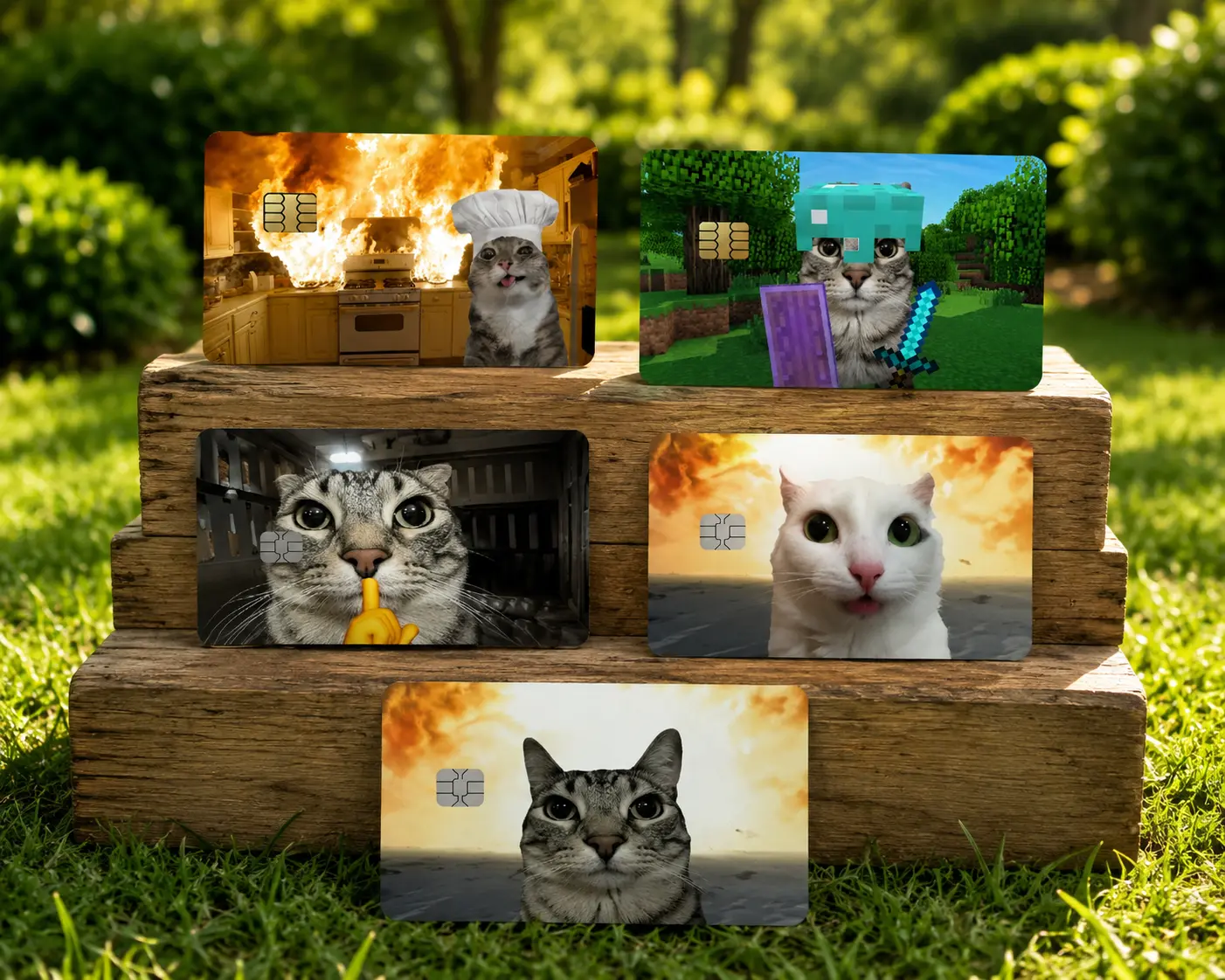 Cute cat's sticker's for credit/card etc...