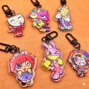 TADC Keychain, TADC Characters: Pomni, Jax, Ragatha, Gangle, Zooble & Kinger Keychains, Cute Charm For Bag, Key, Gift