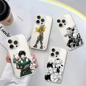 M-My Hero Academia Colorful Personalized Phone Case for iPhone 17,16,15,14,13,12,11,Pro,Max,Plus - Transparent, Resistance & Protection Phone Cover