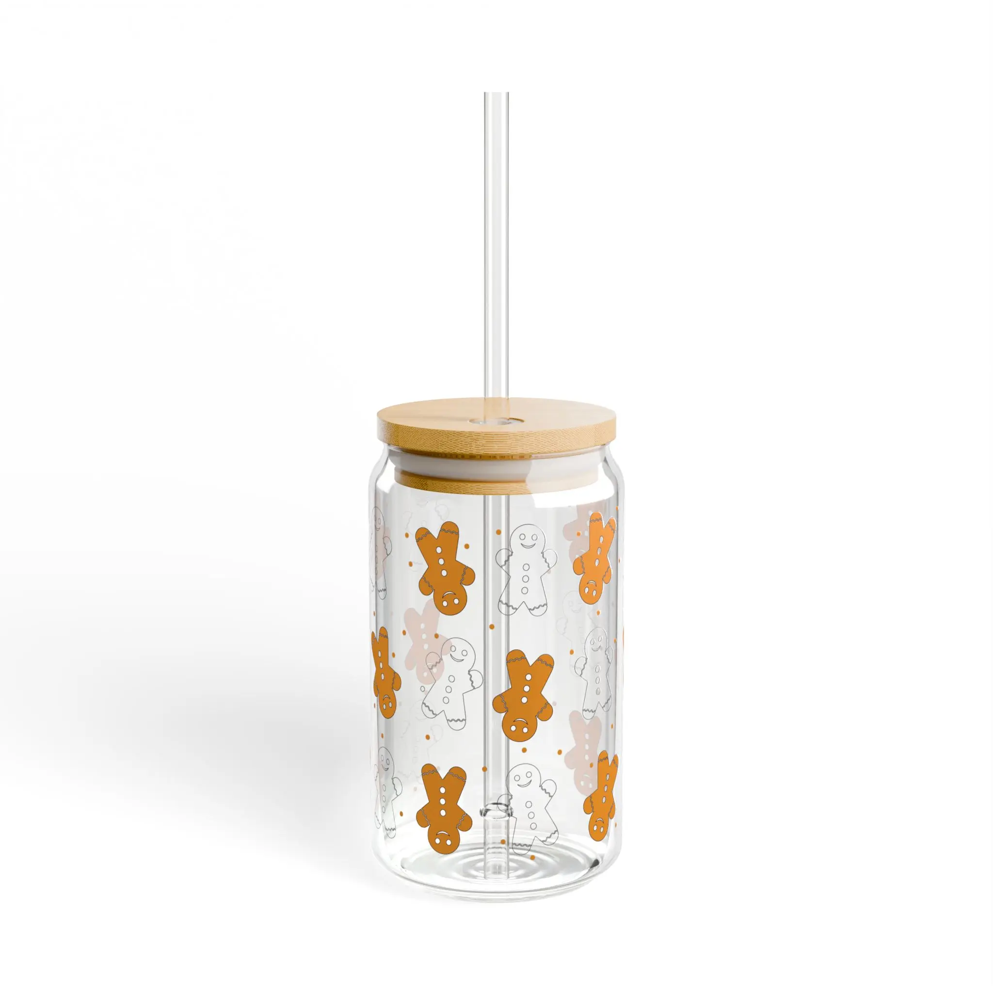 Gingerbread Sipper Glass, 16oz