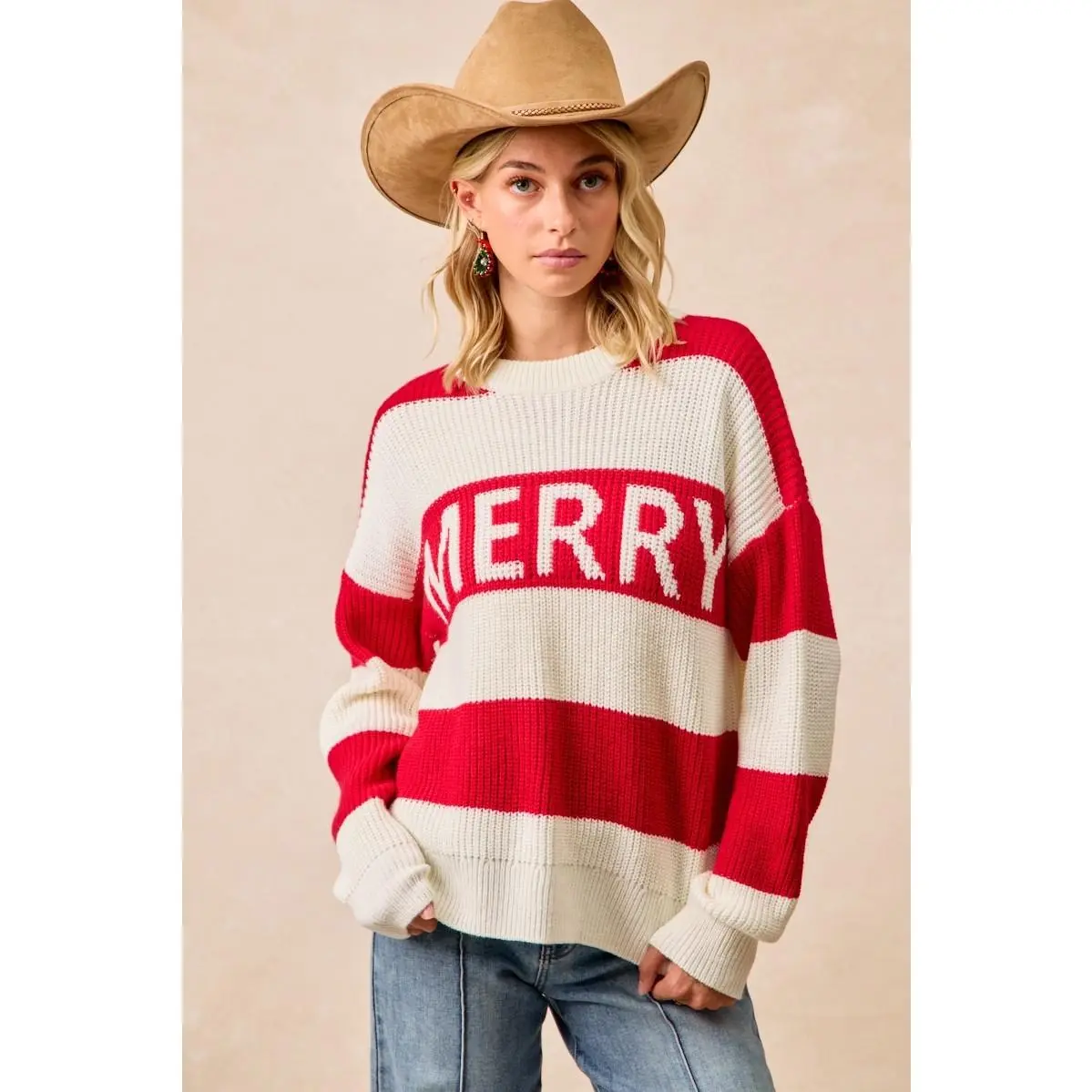 BiBi Christmas Merry Lettering Sweater