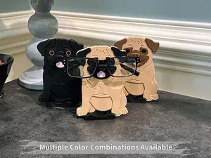 Pug Eyeglass/Sunglass Holder - Animal Pattern - Custom Colors and Patterns - Unisex Design - Durable Material - Fashion Accessories - Eyewear