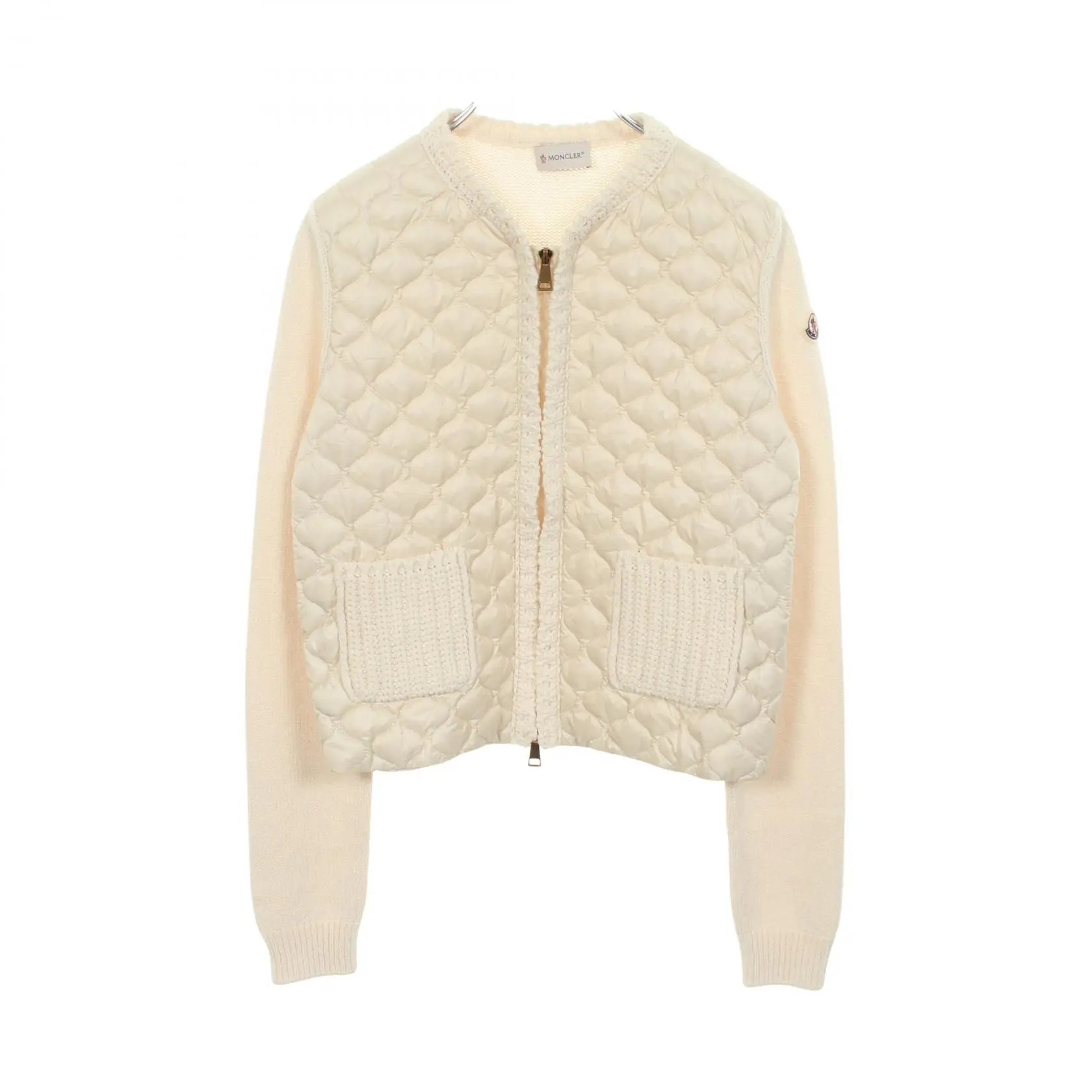 Pre-owned MONCLER Nylon Small Leather Goods Knit Down Jacket
