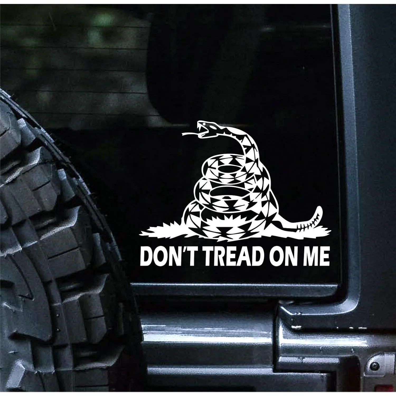 Don't Tread On Me Decal Vinyl Car Sticker Constitution | Cars Trucks Vans Walls Laptop | White | 5.5 inches