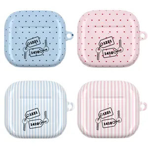 Personalized Day Love Airpods Case - Heated Rivalry Stripe & Polka Dot Airpods Case Room Numbers Hockey Romance Airpods case Subtle Heated Rivalry Airpods Case For 1 2 3 4 & Pro Gen 2