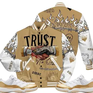 Low Mother Day 11s Outfit Varsity Jacket, Trust No One Graphic Streetwear Sneaker Color Match Shirts