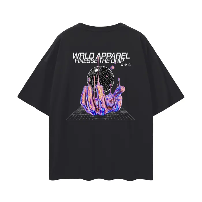 WRLD Apparel Finesse The Drip Oversized T-Shirt with AR Experience
