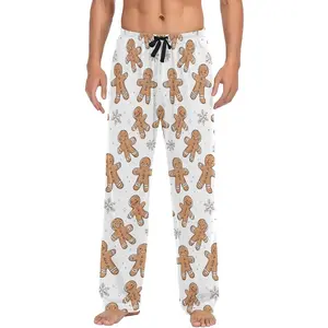 Mens Pajama Pants Gingerbreadmens Men's Pajama Bottoms Sleep Lounge Pj Pants for Men Drawstring Pockets S-XXL Big Casual Lightweight Soft Breathable Modal Polyester Elastic Waistband Side Pockets