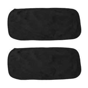 Unique Bargains 2pcs Makeup Removal Cleaning Cloth, Washable Reusable Makeup Remover Cleaning Towels for Most Skin Types, Black, 16"x8"