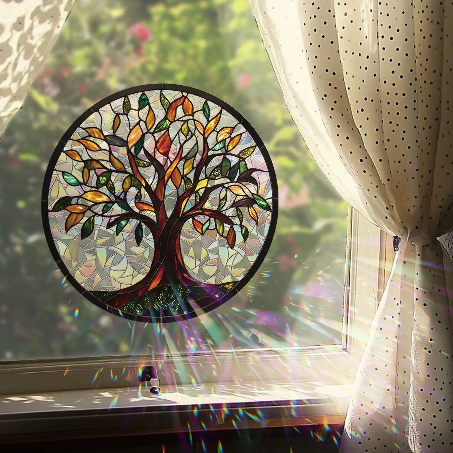 Tree Of Life Pattern Window Sticker, Waterproof Window Decal, Heat ...