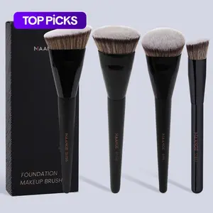 MAANGE Professional Makeup Brush Set, 4 Counts/set Versatile Soft Makeup Brushes for Foundation, Eye Shadows, Brushes with Comfortable Grip, Highlighter Brush, Trending Makeup #TOP PICKS