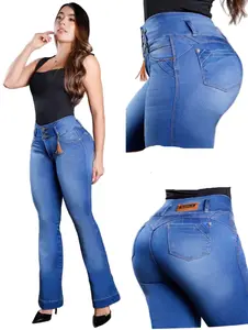 Colombian Flared Jean's Bon Bon up 8443 butt lifter high waist tummy control