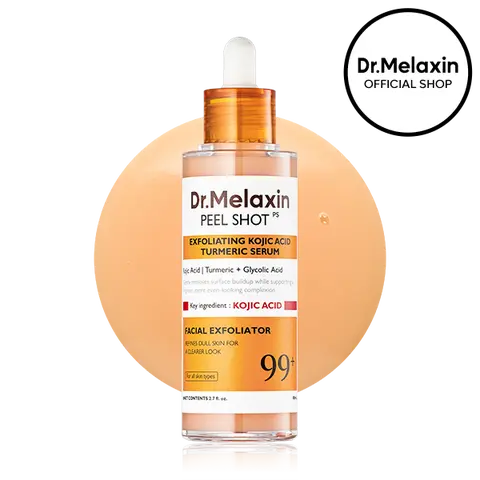 [Dr.melaxin Official] Peel Shot Kojic Acid Turmeric Serum 80ml For Dark Spot Care Exfoliaing Niacinamide Dead Skin Korean Skin Care for Even Skin Tone