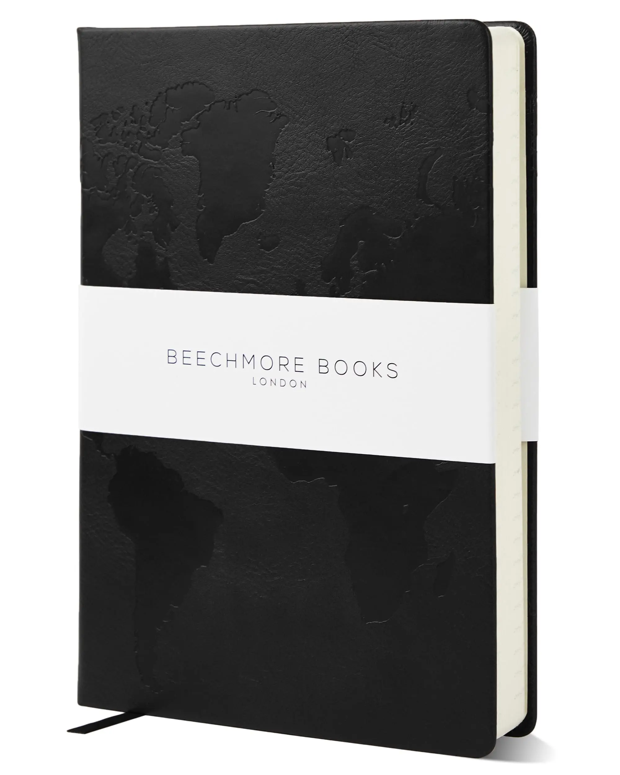 Beechmore Books Travel Planner, Black | Vegan Leather Hardcover with Thick 120gsm Lined Paper | Travel Checklists & 8 Trip Sections | Gift Box | for Gap Year Travelers, Honeymoon & Holidays