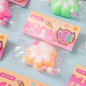 Taba's soft colorful plush cat paw squeeze toy Squishies - Soft, pocket-sized casual item for office and travel - Fun rainbow glitter design, multiple colors - Cute collectible gift for Halloween, Christmas, Easter holidays