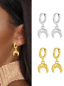 Women's New Summer Collection Cow Horn Dangle Earrings, Hypoallergenic & Stylish Design, Perfect Gift for Her