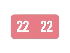 Smead Yearly End Tab File Folder Labels for 2022 Pink