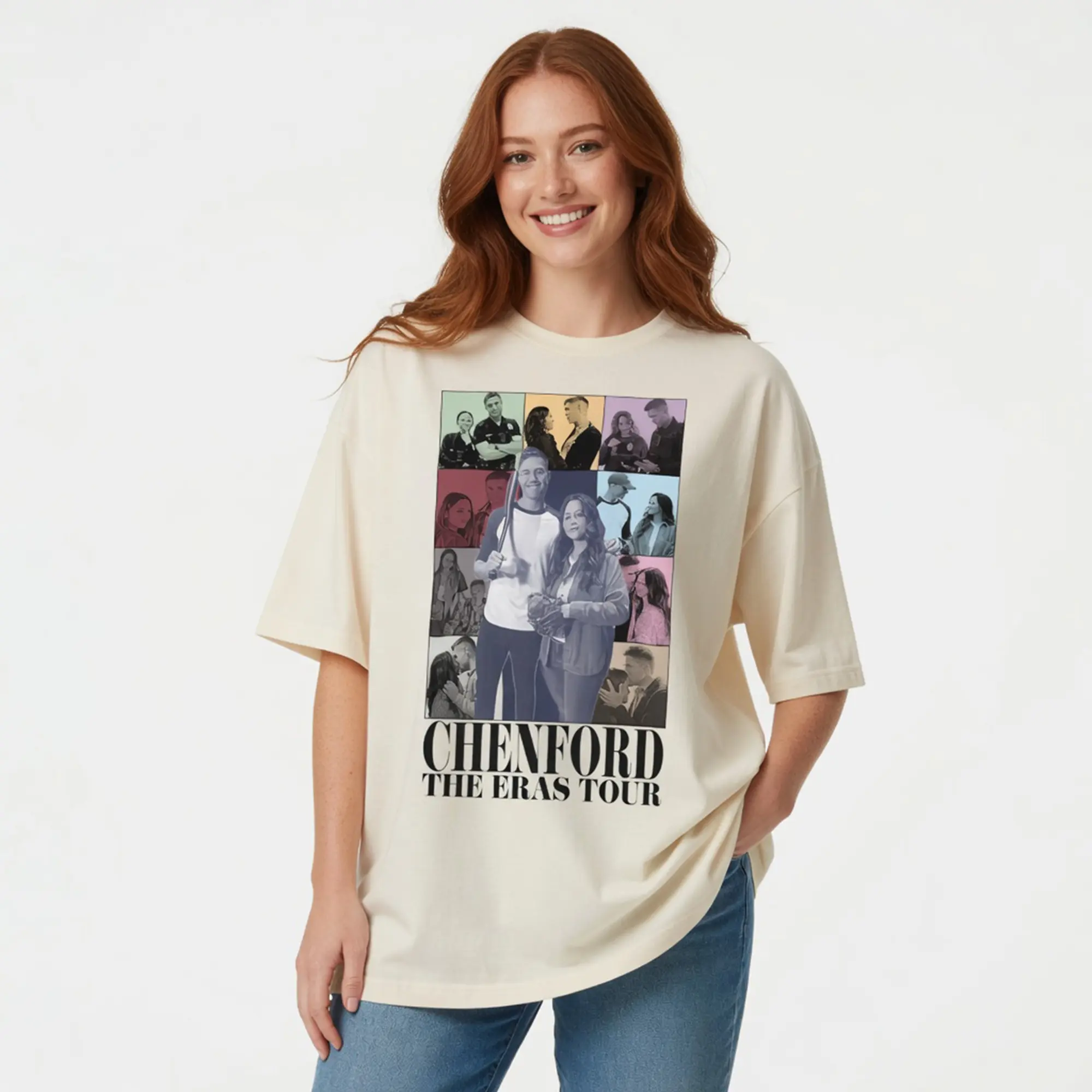 Chenford Tour Shirt, The Rookie Fan Graphic Tee, Lucy Chen Tim Bradford Couple T-Shirt Cotton Fit