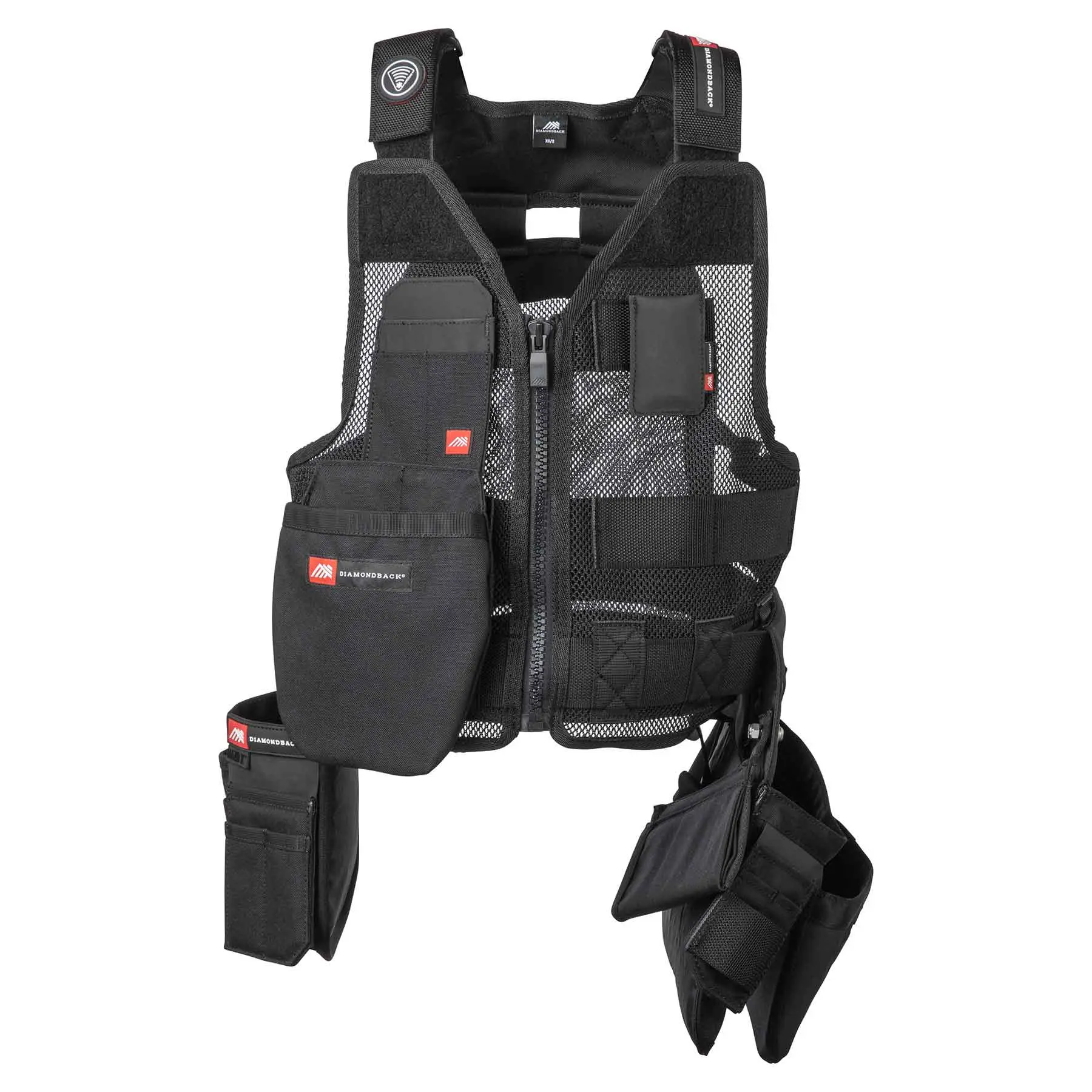 Woodworker '25 Vest System - Lightweight, Low-Profile Tool Organizer with Holsters for On-Site Tradespeople