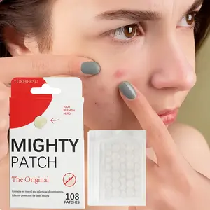 Water Gel Acne Patches, 108 Invisible Blemish Stickers, Face Use, Absorbs Pus, Quick Healing Overnight, Suitable for All Skin Types