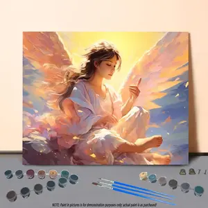 Angel Teenager Pattern DIY Painting By Numbers Kit, 1 Set Frameless DIY Painting By Numbers Kit, Wall Art Decoration for Home Living Room Bedroom