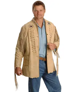 Kobler Leather Men's Zapata Fringed Jacket - Zapata Cream