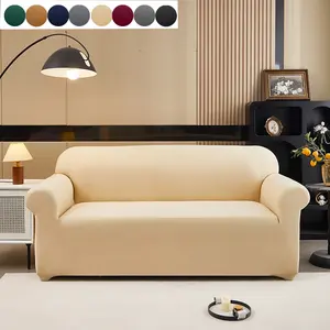 1-Piece Stretch Sofa Cover – Elastic Sofa Slipcover, All-Season, Machine & Hand Washable, Anti-Scratch & Non-Slip, One-Piece Wrap Design, Fits Living Room Sofa (Comes with 1 Pillowcase)