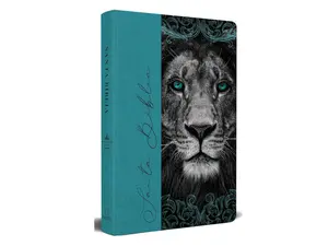 Biblia RVR 1960 letra grande, tamaño manual, tapa dura de tela León aguamarina / Spanish Bible RVR 1960 Handy Size Large Print Hardcover Cloth Lion Aquamarin (Spanish Edition) Hardcover