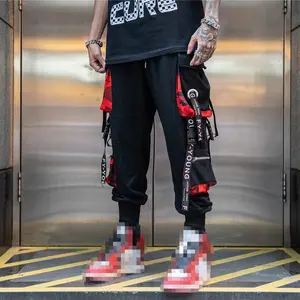 Men's Jogger Pants Punk Cargo Baggy Techwear Hip Hop Harem Pants Streetwear Tactical Track Pant