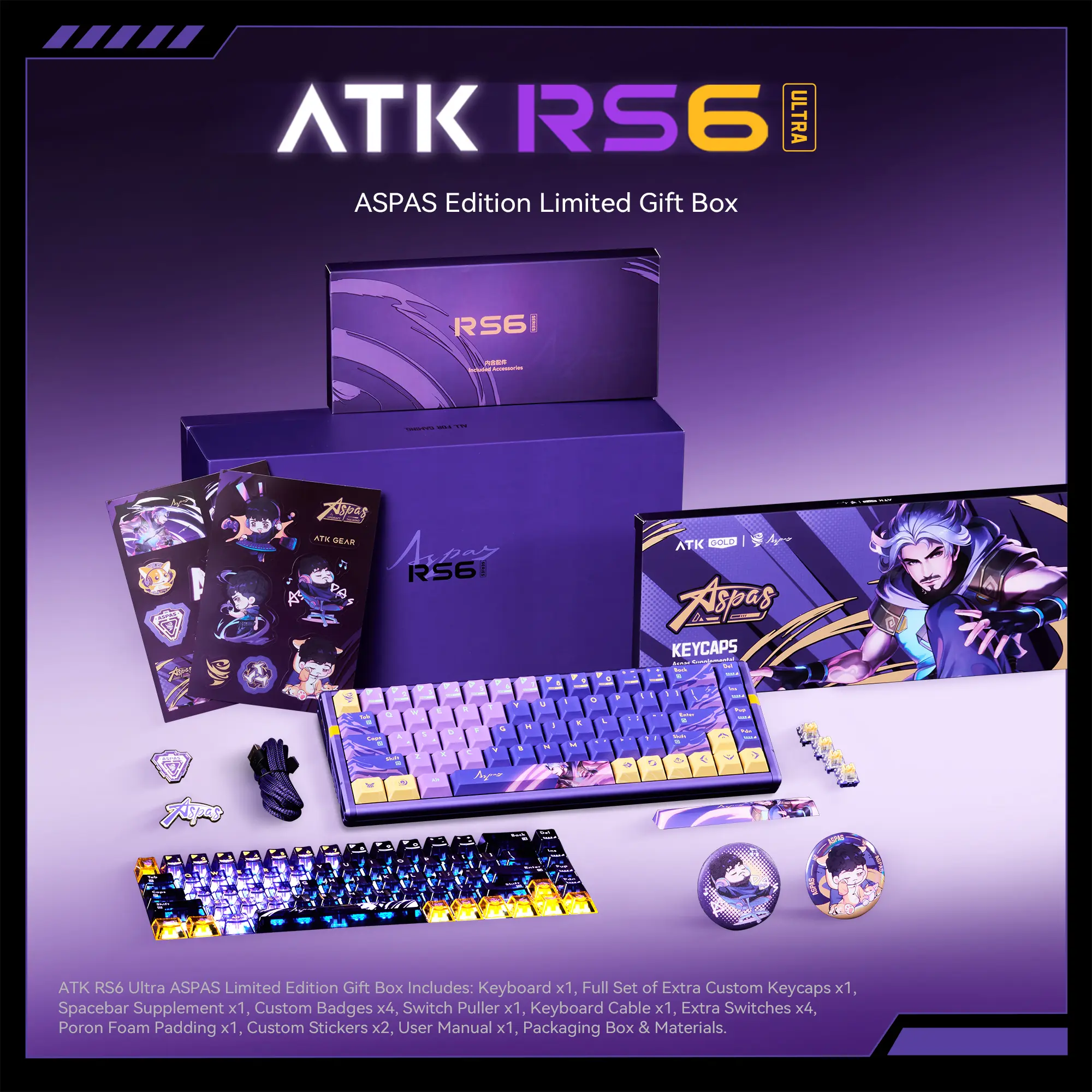 ATK × Aspas RS6 Ultra Aluminum Hall Effect Keyboard – Esports