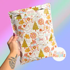 Retro Noel Poly Mailer