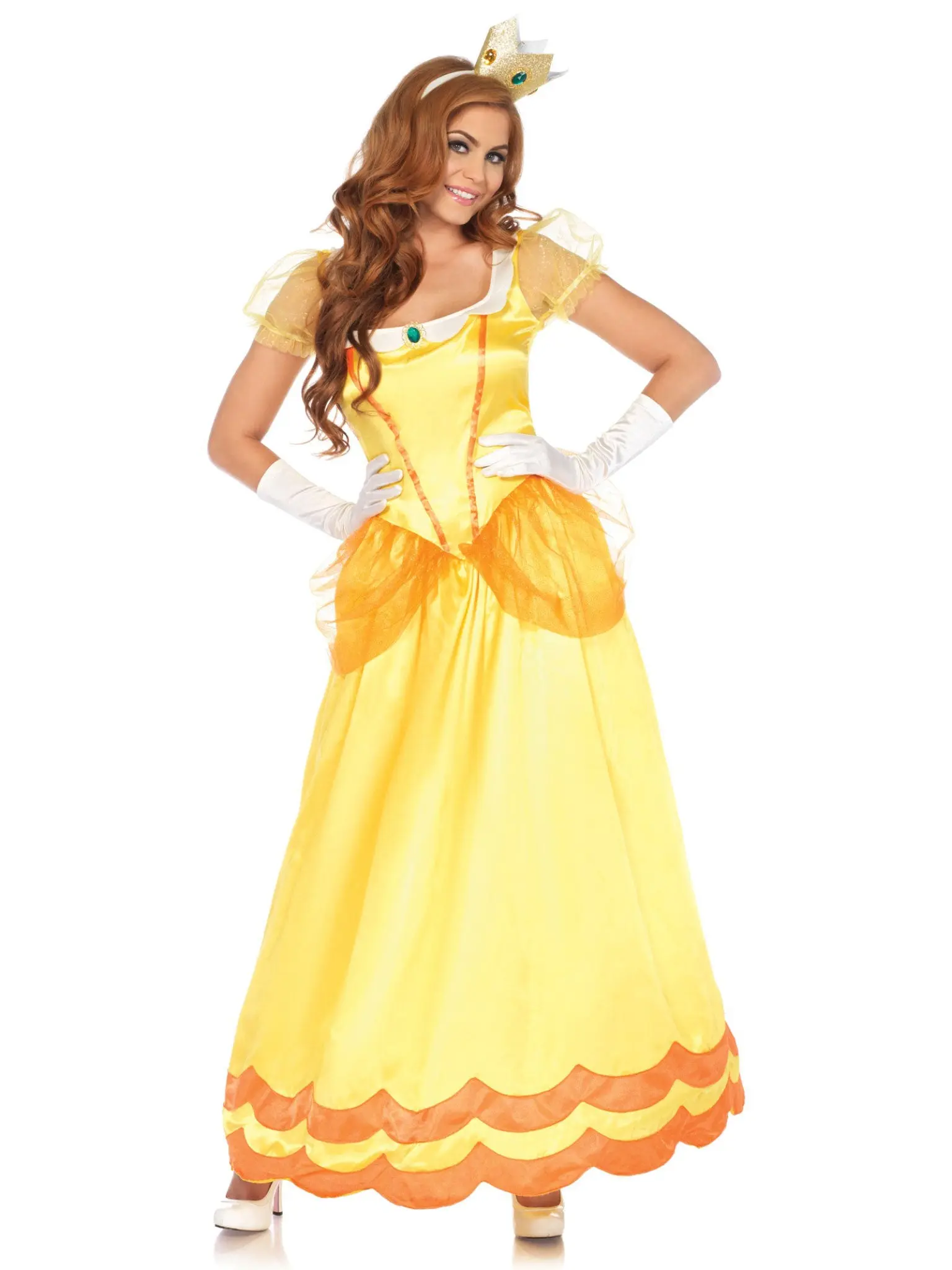 Sunflower Princess Daisy Halloween Costume Gown